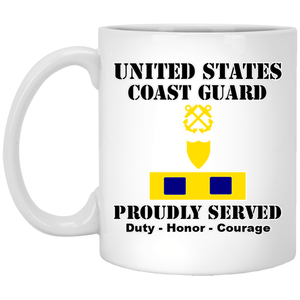 US Coast Guard W-3 Chief Warrant Officer 3 W3 CWO-3 Chief Warrant Officer White Coffee Mug - Stainless Travel Mug-Mug-USCG-Officer-Veterans Nation