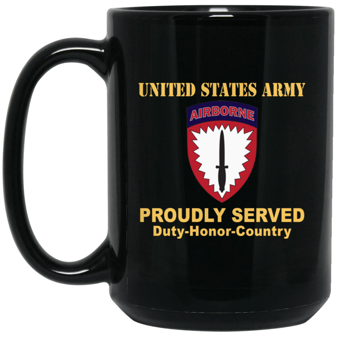 US ARMY SPECIAL OPERATIONS COMMAND EUROPE- 11 oz - 15 oz Black Mug-Mug-Army-CSIB-Veterans Nation