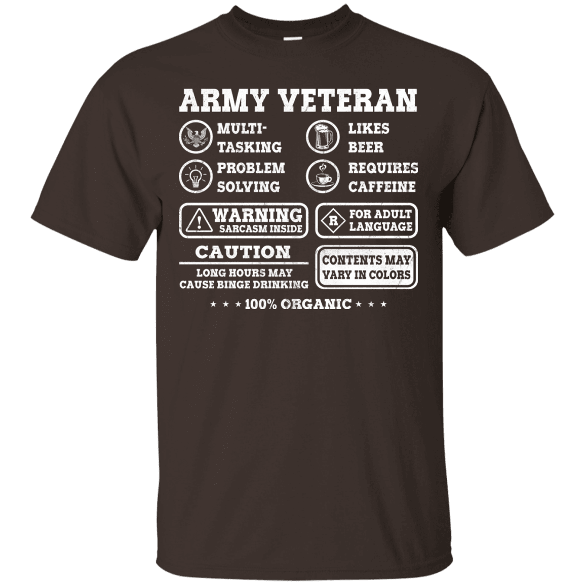 Army Veteran Multitasking Sarcasm Men Front T Shirts-TShirt-Army-Veterans Nation