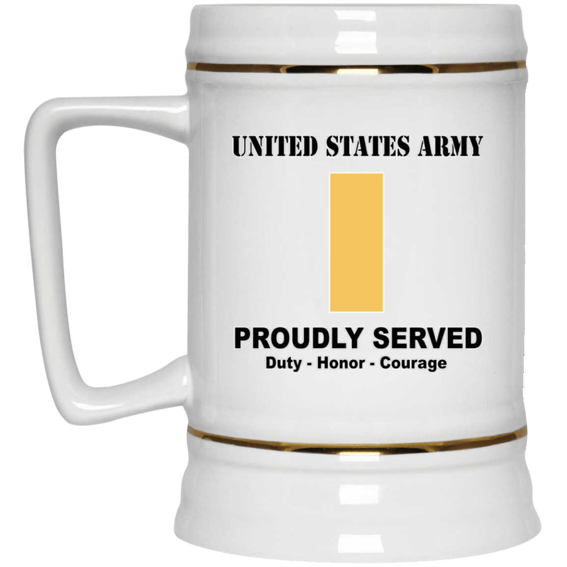 US Army O-1 Second Lieutenant O1 2LT Commissioned Officer Ranks White Coffee Mug - Stainless Travel Mug-Mug-Army-Ranks-Veterans Nation