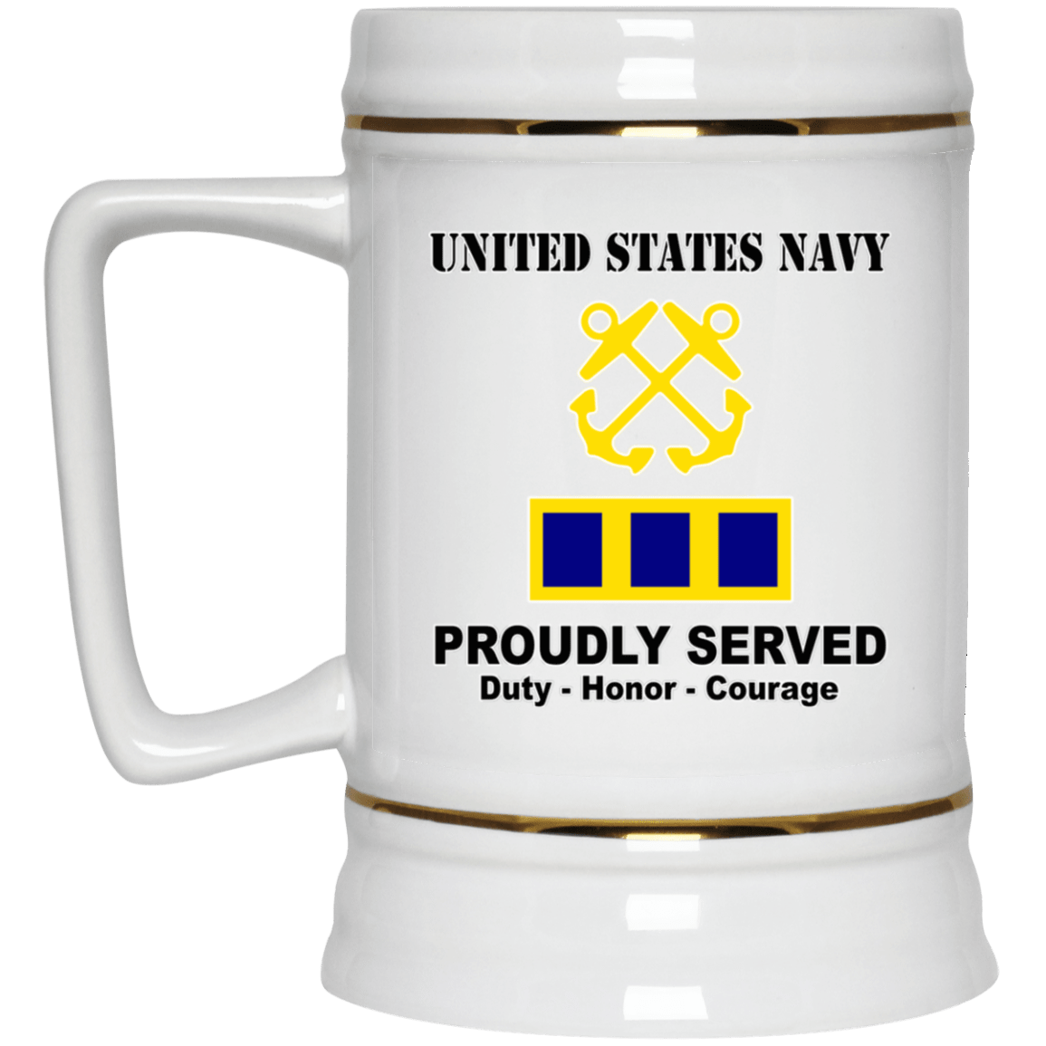 US Navy W-2 Chief Warrant Officer 2 W2 CW2 Warrant Officer Ranks T shirt White Coffee Mug - Stainless Travel Mug-Mug-Navy-Officer-Veterans Nation