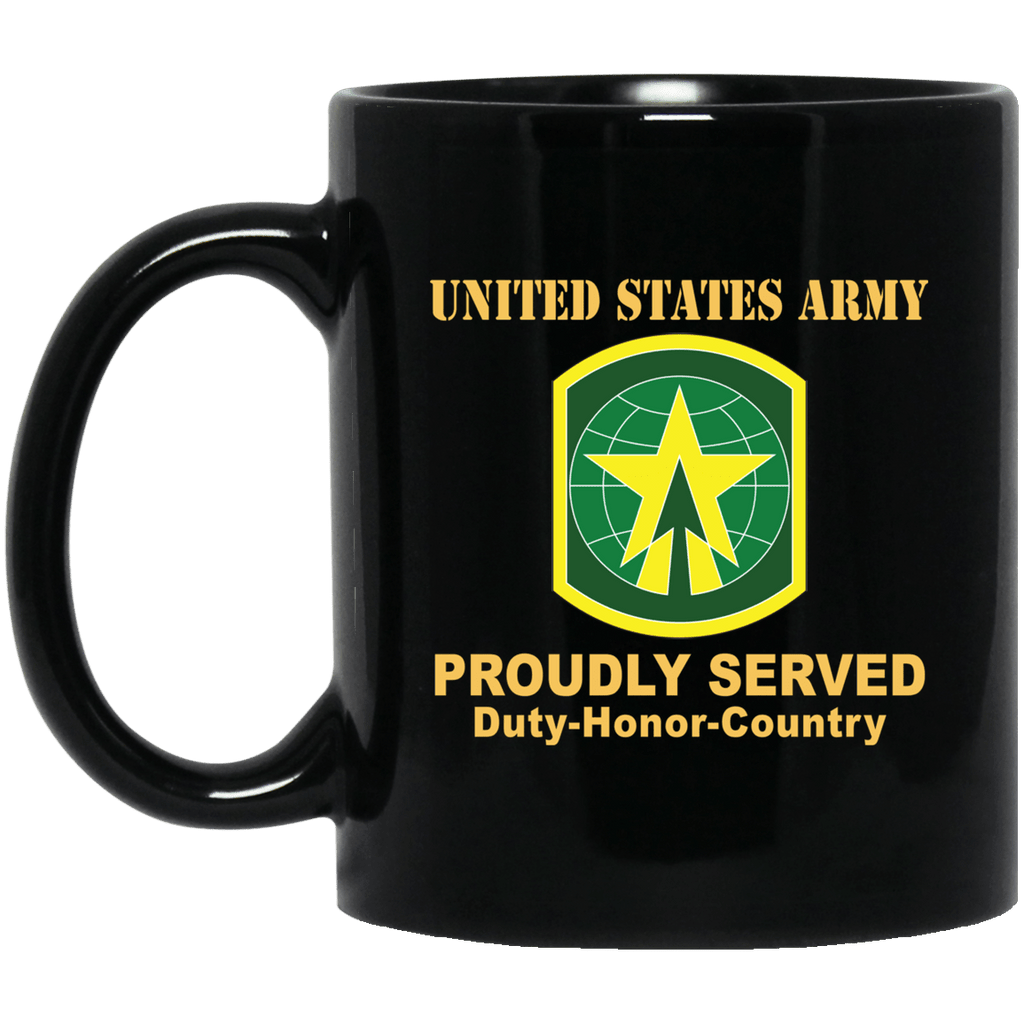 US ARMY 16TH MILITARY POLICE BRIGADE WITH AIRBORNE TAB- 11 oz - 15 oz Black Mug-Mug-Army-CSIB-Veterans Nation