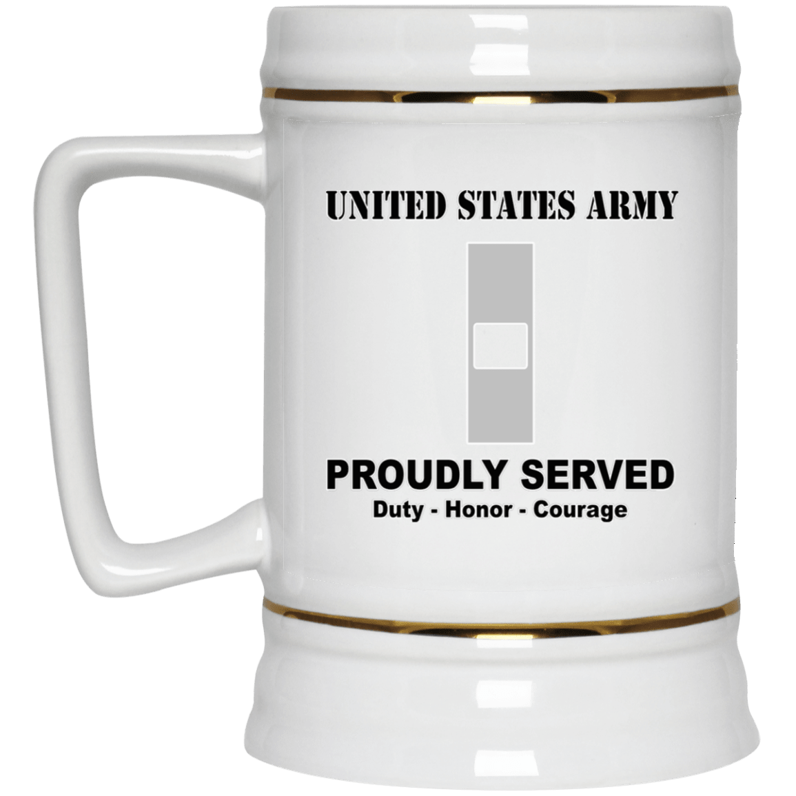 US Army W-1 Warrant Officer 1 W1 WO1 Warrant Officer Ranks White Coffee Mug - Stainless Travel Mug-Mug-Army-Ranks-Veterans Nation