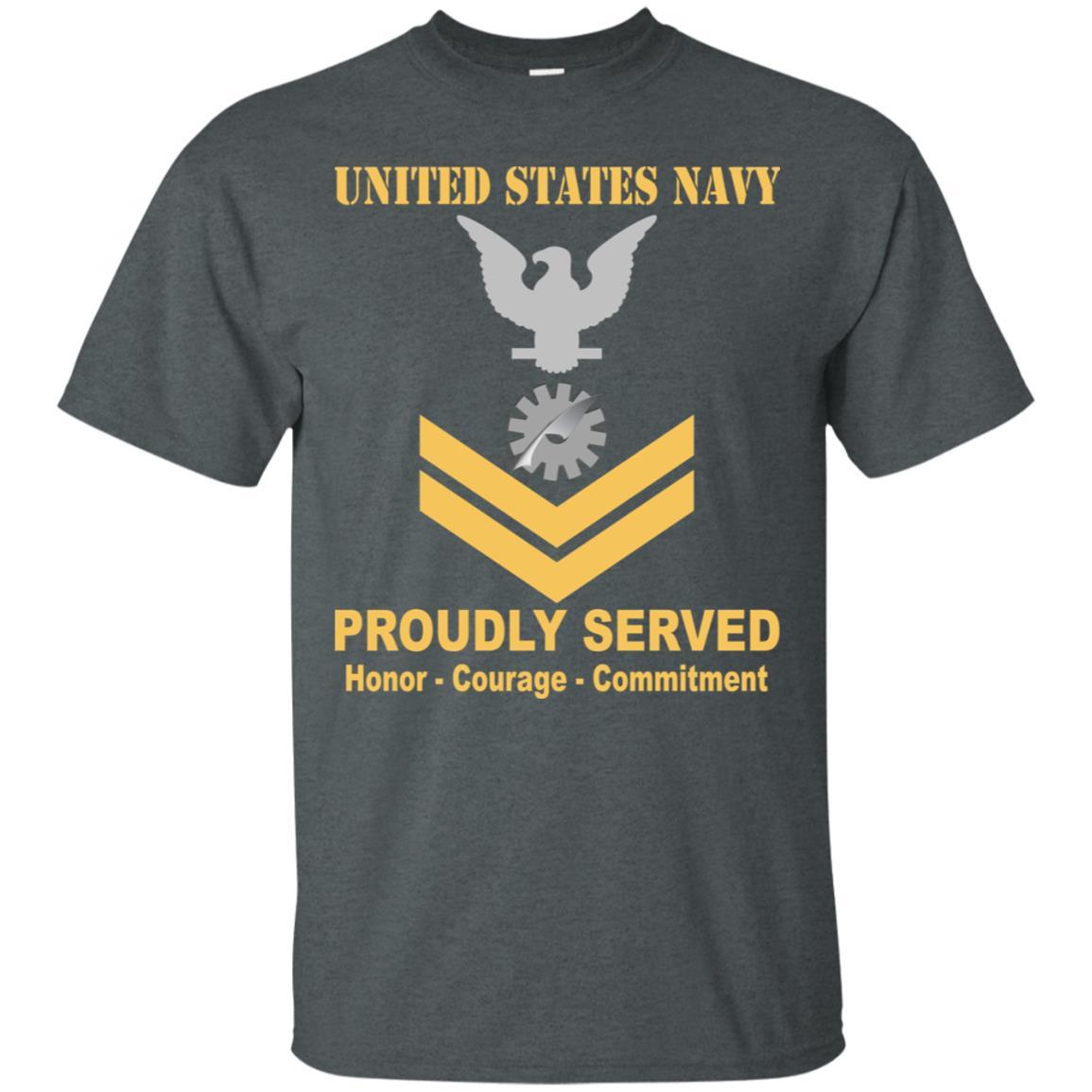 Navy Data Processing Technician Navy DP E-5 Rating Badges Proudly Served T-Shirt For Men On Front-TShirt-Navy-Veterans Nation