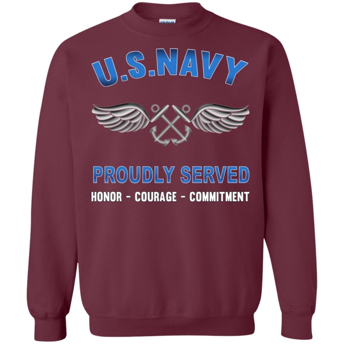 U.S Navy Aviation Boatswain's Mate Navy AB - Proudly Served T-Shirt For Men On Front-TShirt-Navy-Veterans Nation