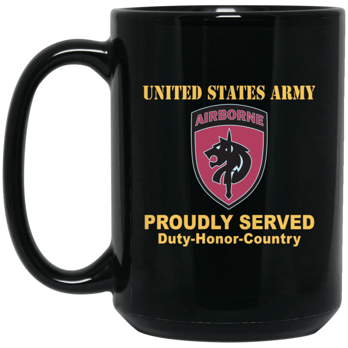 US ARMY SPECIAL OPERATIONS COMMAND AFRICA- 11 oz - 15 oz Black Mug-Mug-Army-CSIB-Veterans Nation