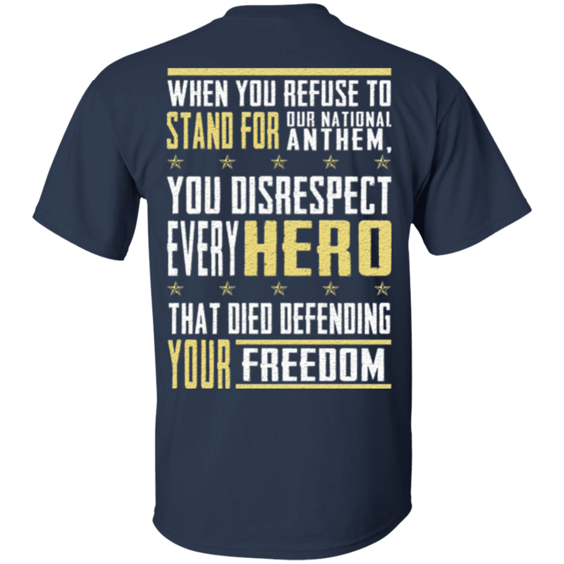 Military T-Shirt "Veteran - Stand For Our National"-TShirt-General-Veterans Nation