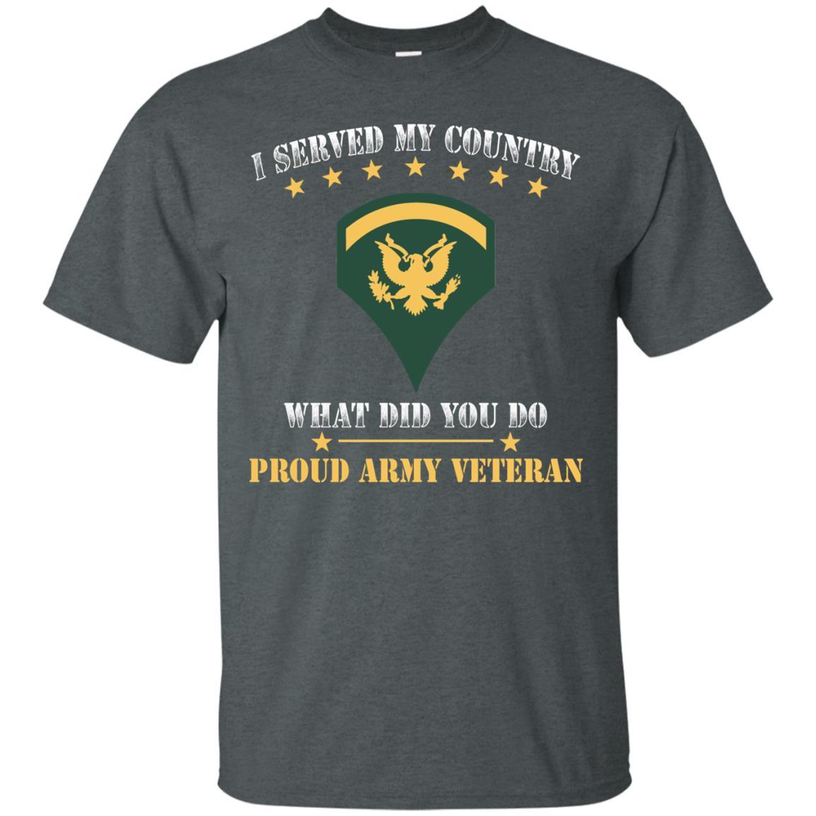 US Army E-5 SPC E5 Specialist Ranks Men Front T Shirt - Proud US Army Veteran-TShirt-Army-Veterans Nation