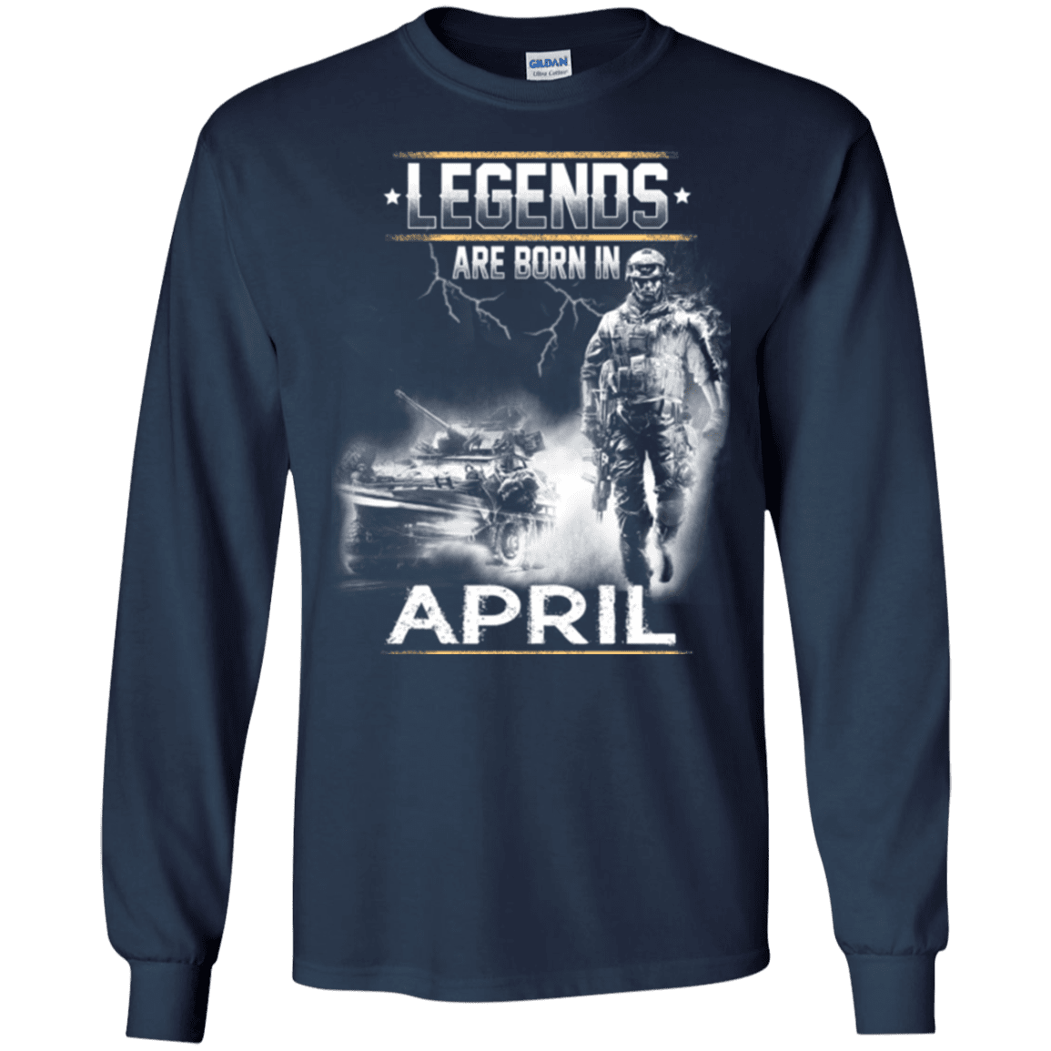 Military T-Shirt "LEGENDS ARE BORN IN APRIL"-TShirt-General-Veterans Nation