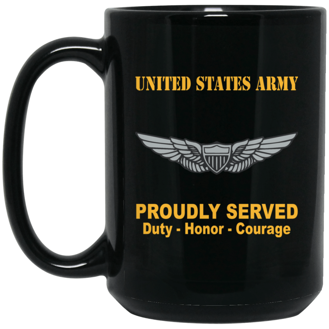 US Army Basic Aviator Badge 11 oz - 15 oz-Mug-Army-Badge-Veterans Nation