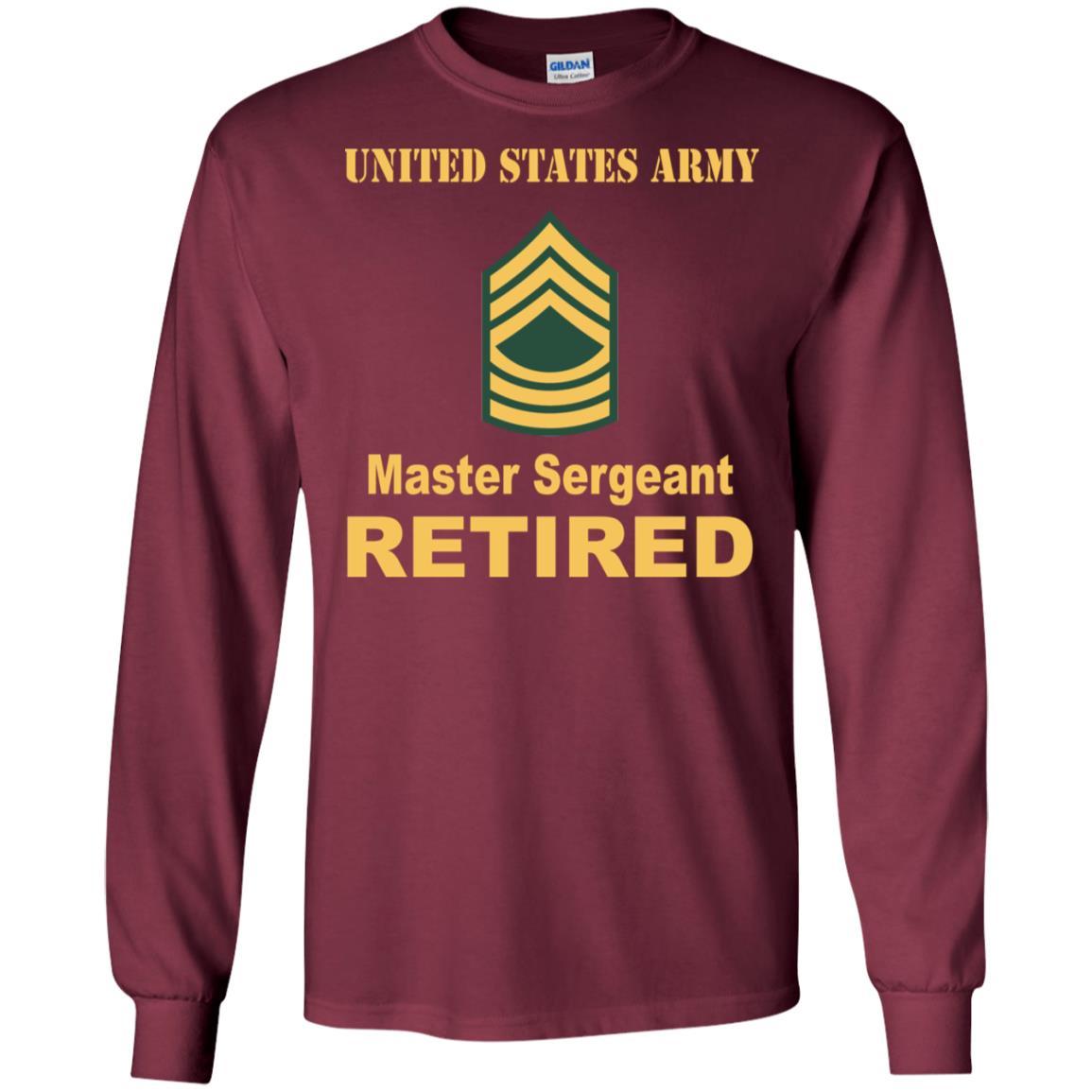 US Army E-8 Master Sergeant E8 MSG Noncommissioned Officer Retired Men T Shirt On Front-TShirt-Army-Veterans Nation