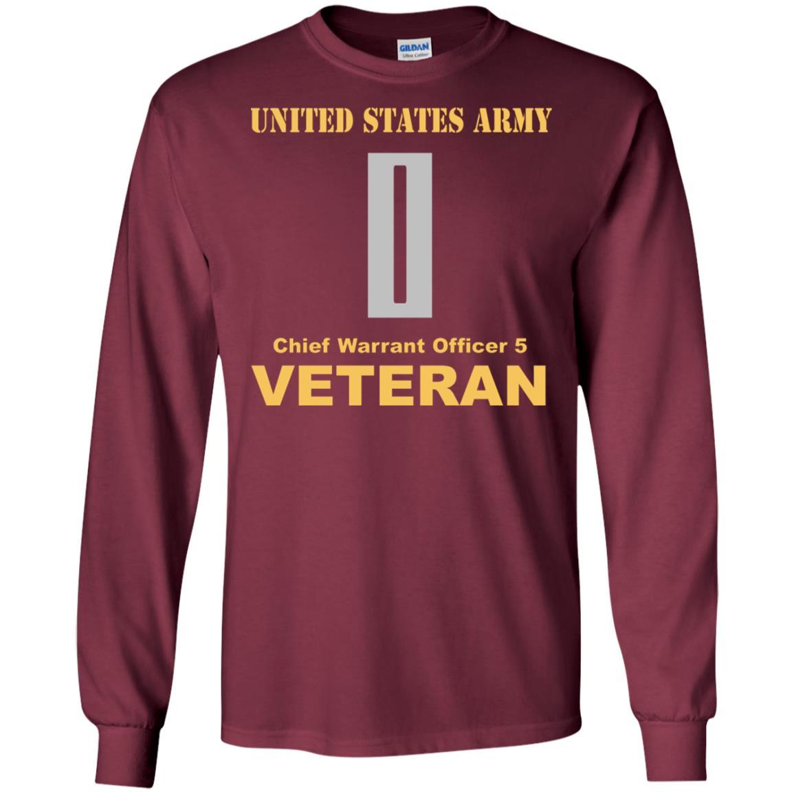 US Army W-5 Chief Warrant Officer 5 W5 CW5 Warrant Officer Veteran Men T Shirt On Front-TShirt-Army-Veterans Nation