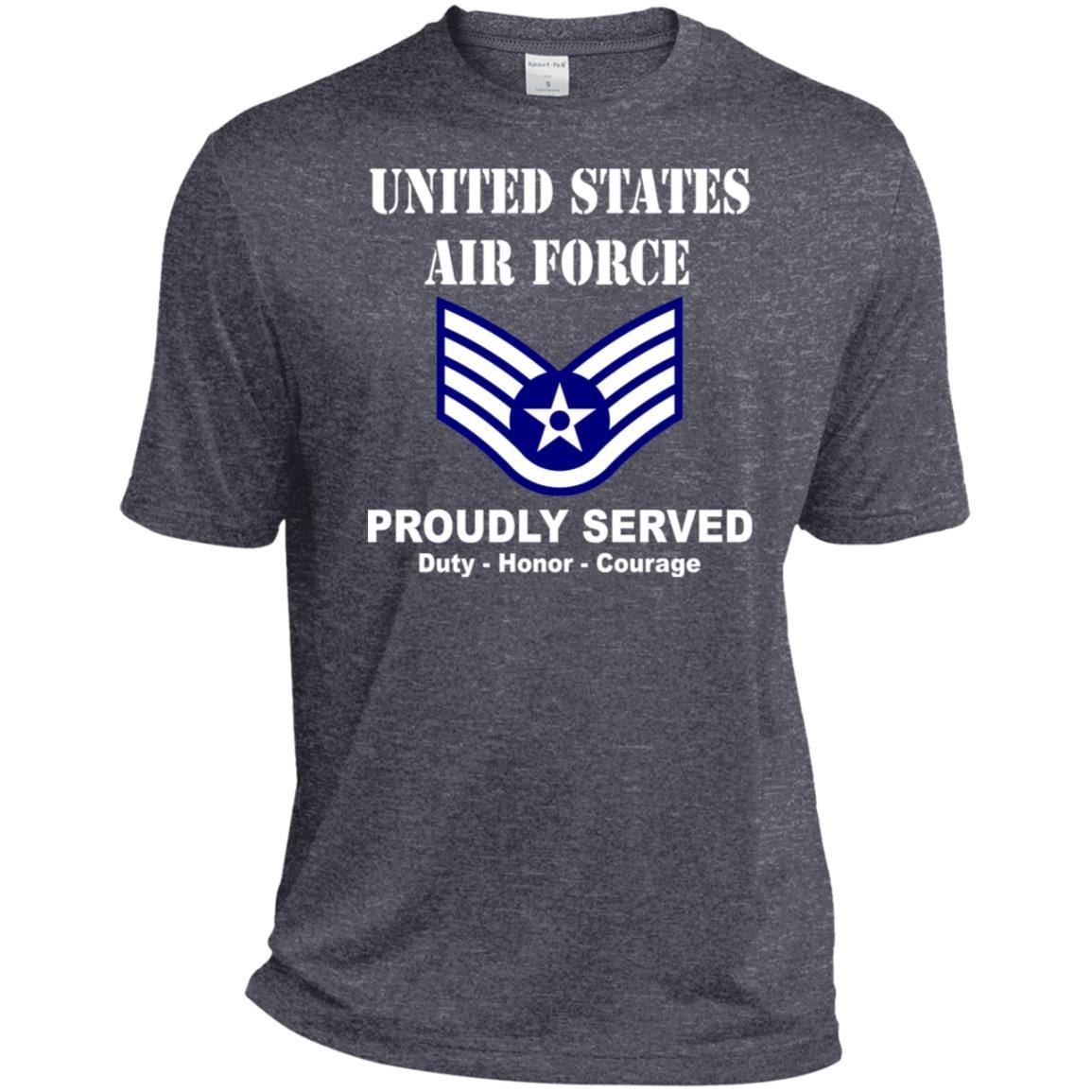 US Air Force E-5 Staff Sergeant SSgt E5 Noncommissioned Officer Ranks T shirt Sport-Tek Tall Pullover Hoodie - T-Shirt-TShirt-USAF-Veterans Nation