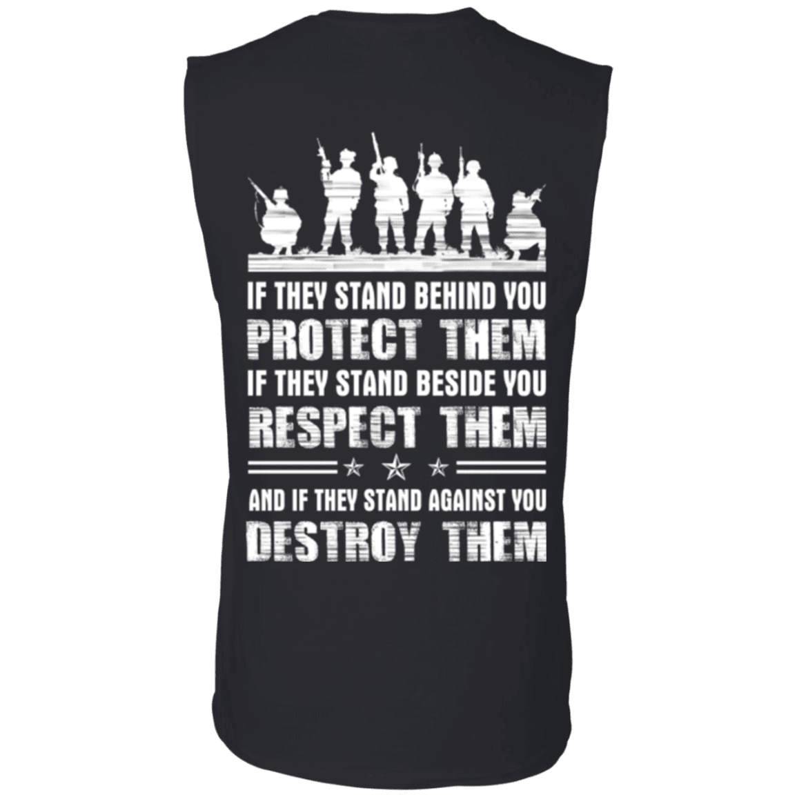 Military T-Shirt "Protect Them - Respect Them - Destroy Them Veteran"-TShirt-General-Veterans Nation