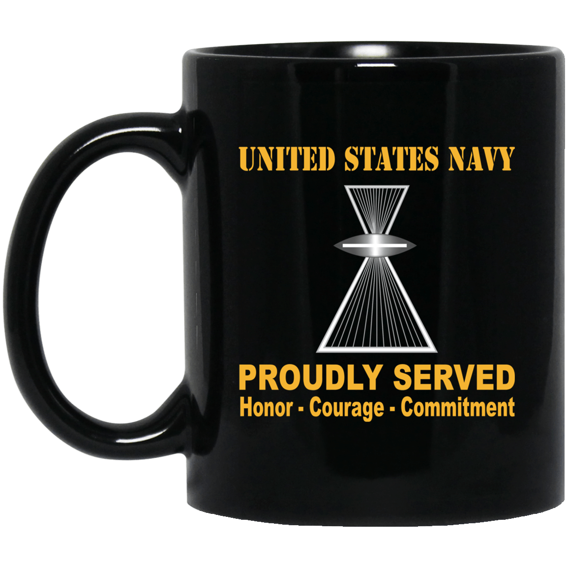 U.S Navy Aviation Photographer's Mate PH Proudly Served Black Mug 11 oz - 15 oz-Mug-Navy-Rate-Veterans Nation