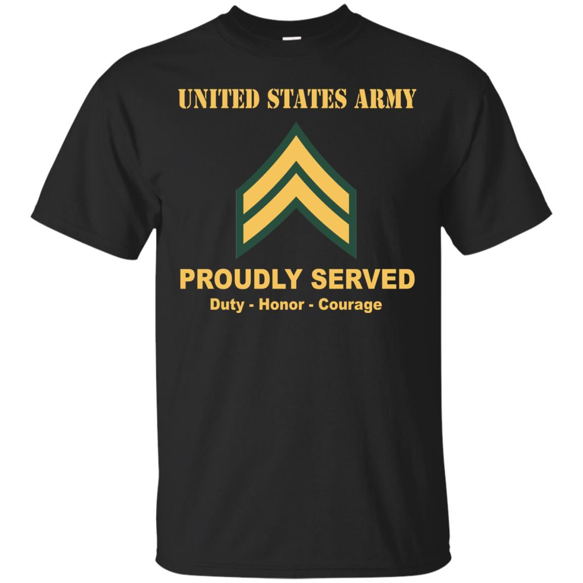 US Army E-4 Corporal E4 CPL Noncommissioned Officer Ranks Men Front Shirt US Army Rank-TShirt-Army-Veterans Nation