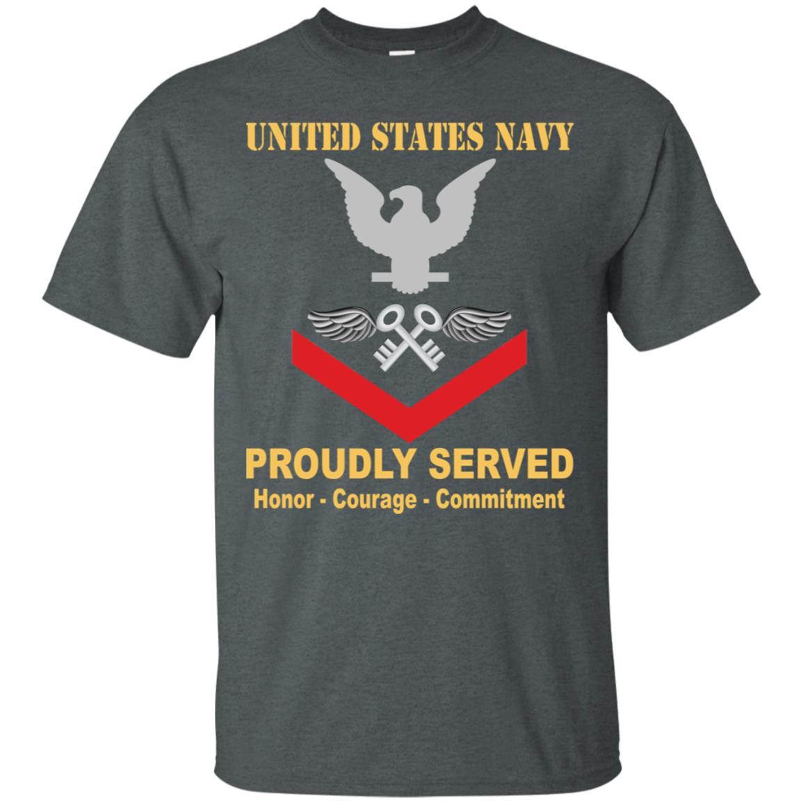 Navy Aviation Storekeeper Navy AK E-4 Rating Badges Proudly Served T-Shirt For Men On Front-TShirt-Navy-Veterans Nation