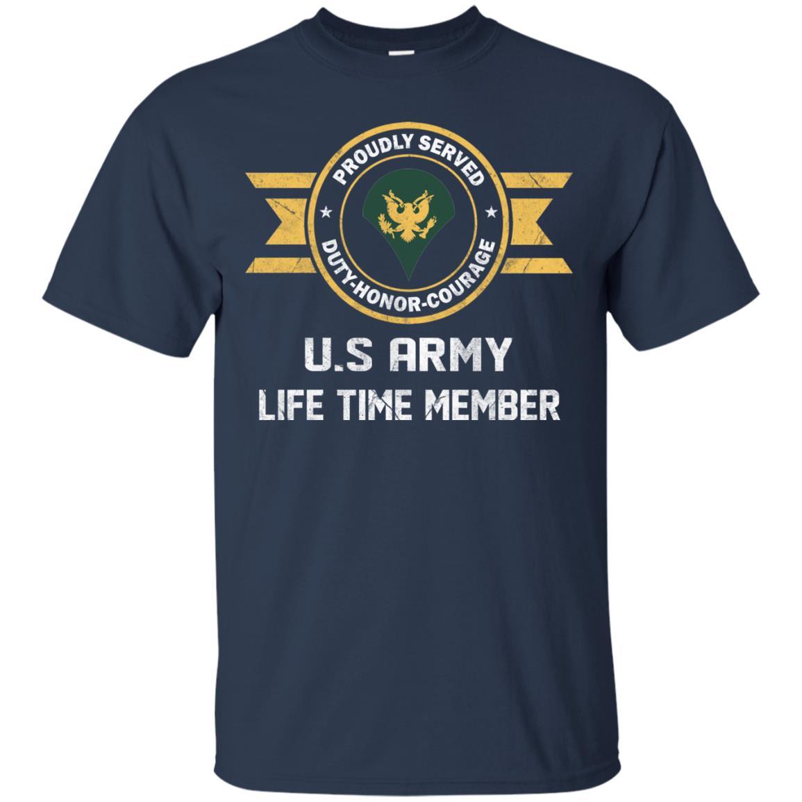 Life Time Member - US Army E-4 SPC E4 Specialist Ranks Men T Shirt On Front-TShirt-Army-Veterans Nation