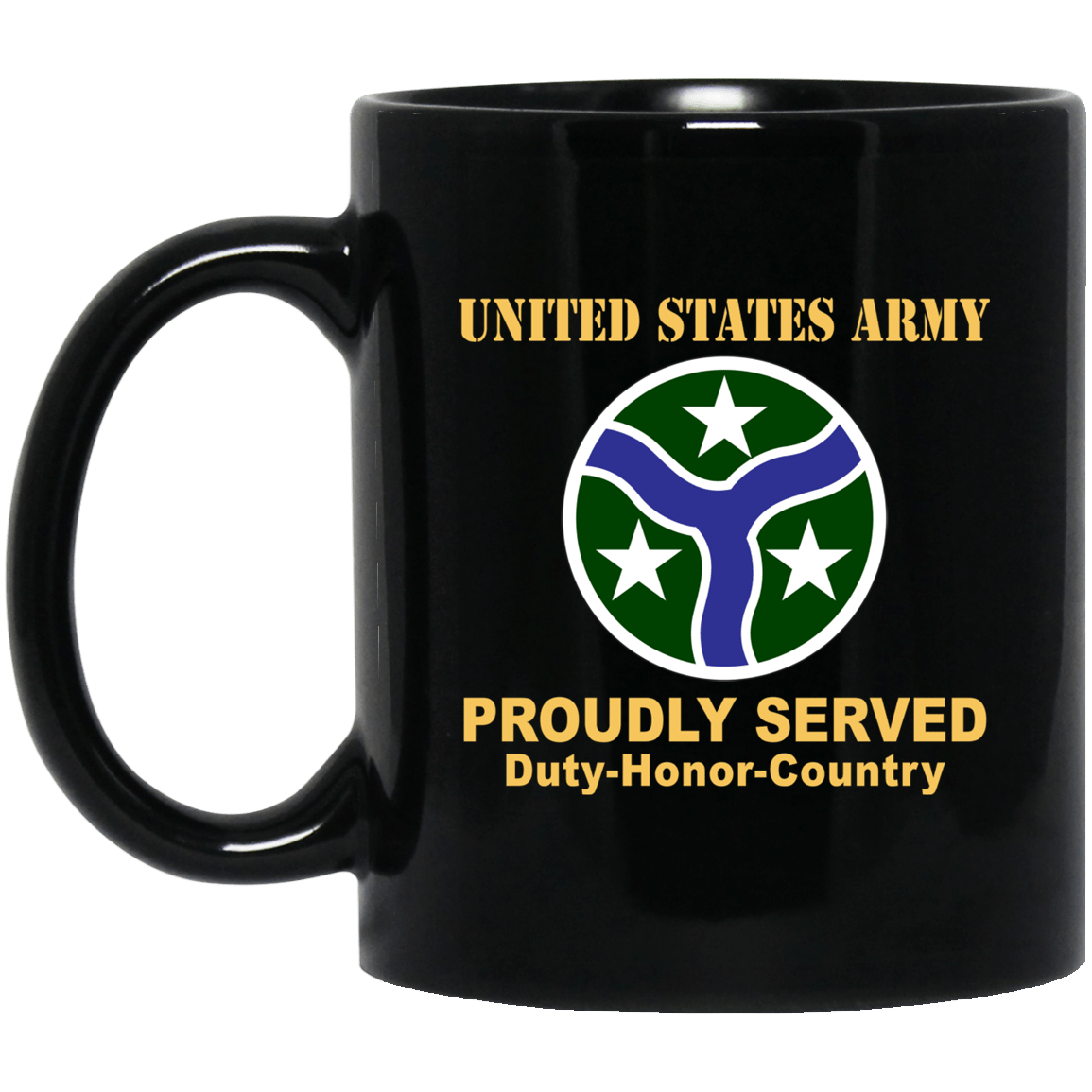 US ARMY 278TH ARMORED CAVALRY REGIMENT- 11 oz - 15 oz Black Mug-Mug-Army-CSIB-Veterans Nation