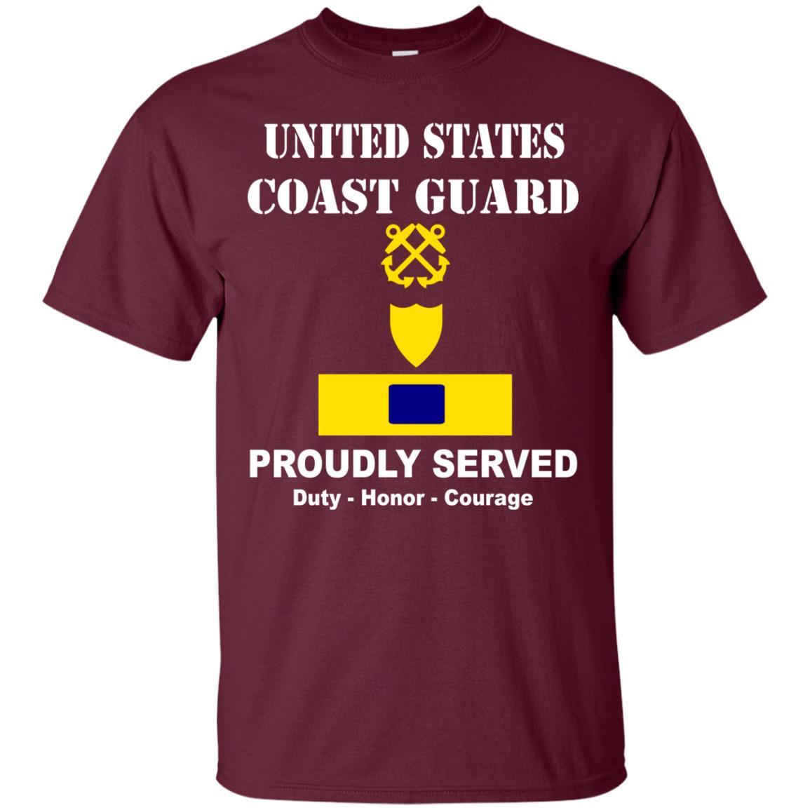 US Coast Guard W-4 Chief Warrant Officer 4 W4 CWO-4 Chief Warrant Officer Men Front USCG T Shirt-TShirt-USCG-Veterans Nation