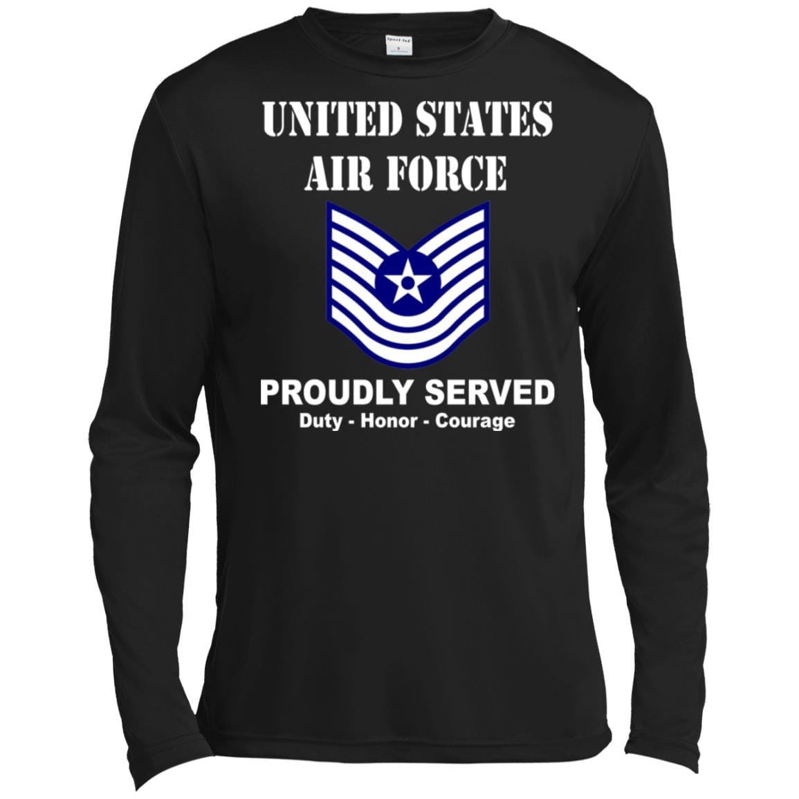 US Air Force E-7 Old Style E7 Noncommissioned Officer Ranks Sport-Tek Tall Pullover Hoodie - T-Shirt-TShirt-USAF-Veterans Nation