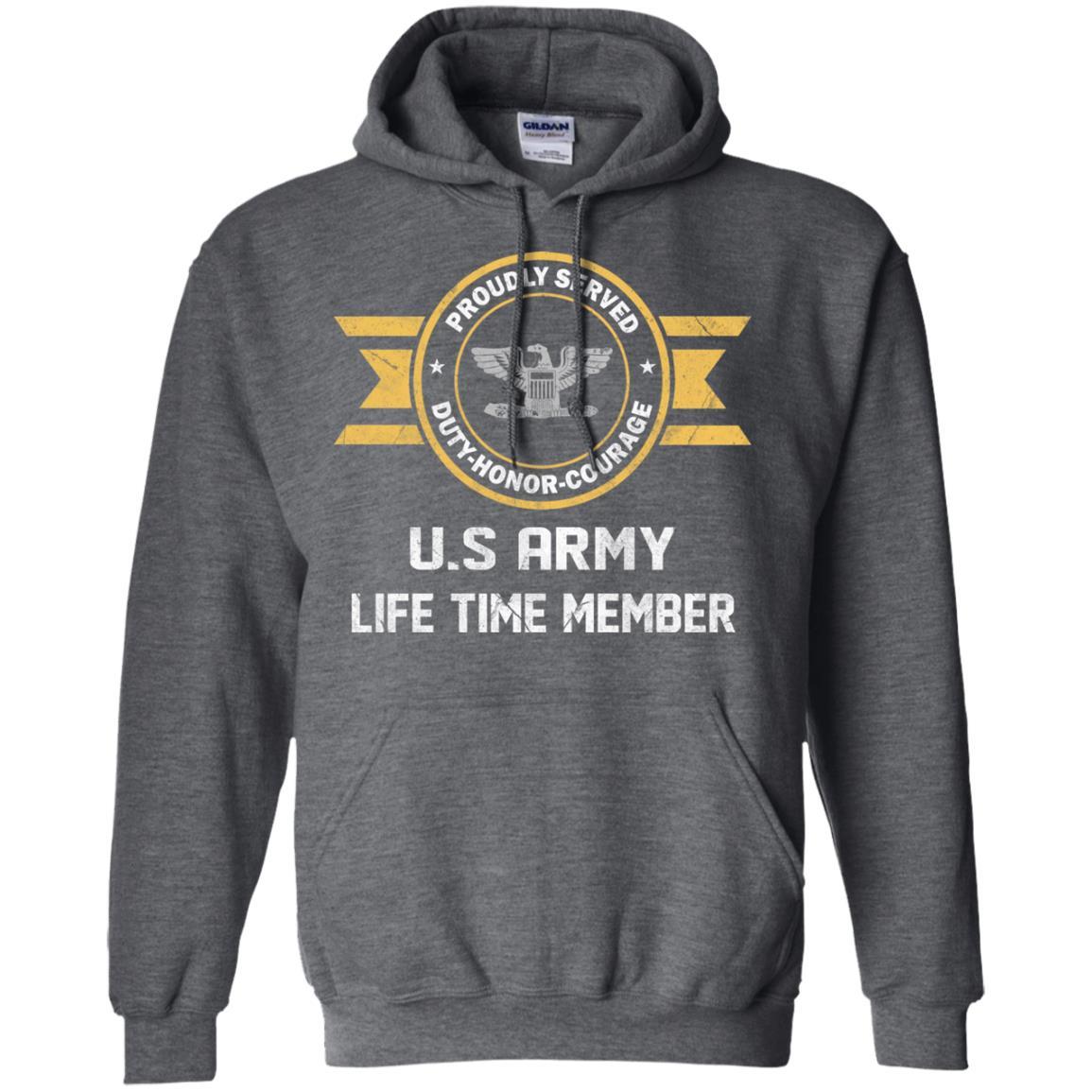 Life Time Member - US Army O-6 Colonel O6 COL Field Officer Ranks Men T Shirt On Front-TShirt-Army-Veterans Nation