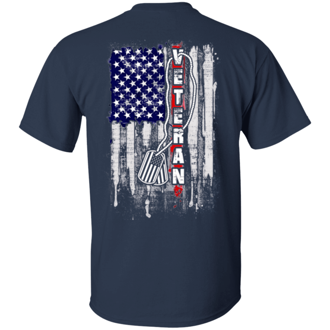 Military T-Shirt "Veteran America Flag"-TShirt-General-Veterans Nation