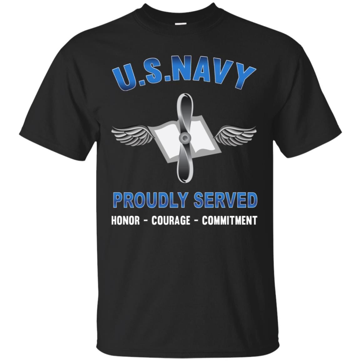 Navy Aviation Maintenance Administrationman Navy AZ - Proudly Served T-Shirt For Men On Front-TShirt-Navy-Veterans Nation