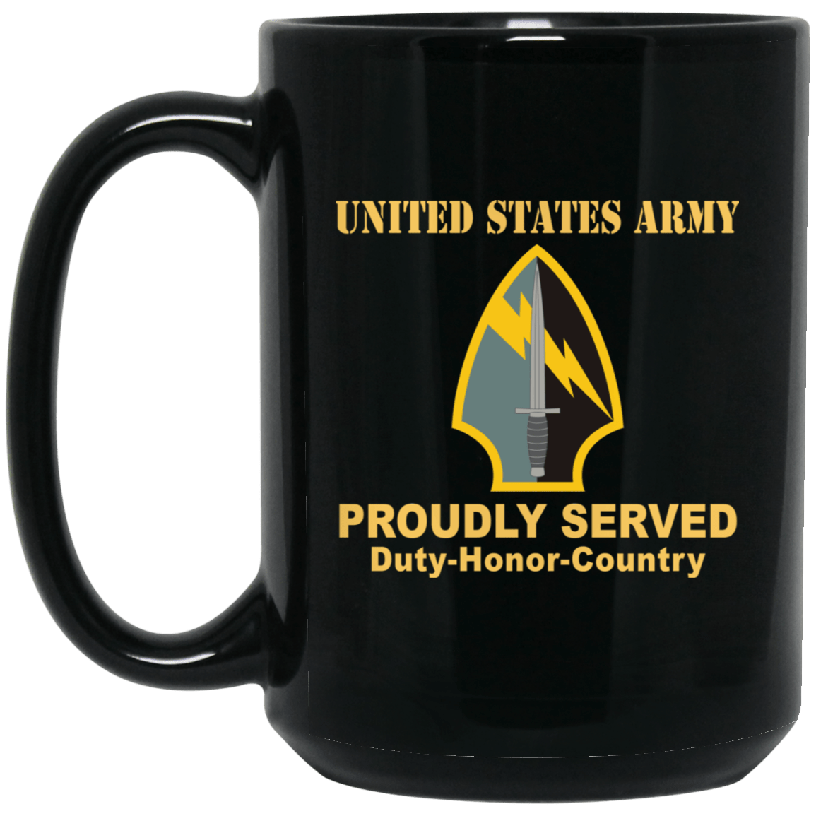 US ARMY 560 BATTLEFIELD SURVEILLANCE BRIGADE- 11 oz - 15 oz Black Mug-Mug-Army-CSIB-Veterans Nation