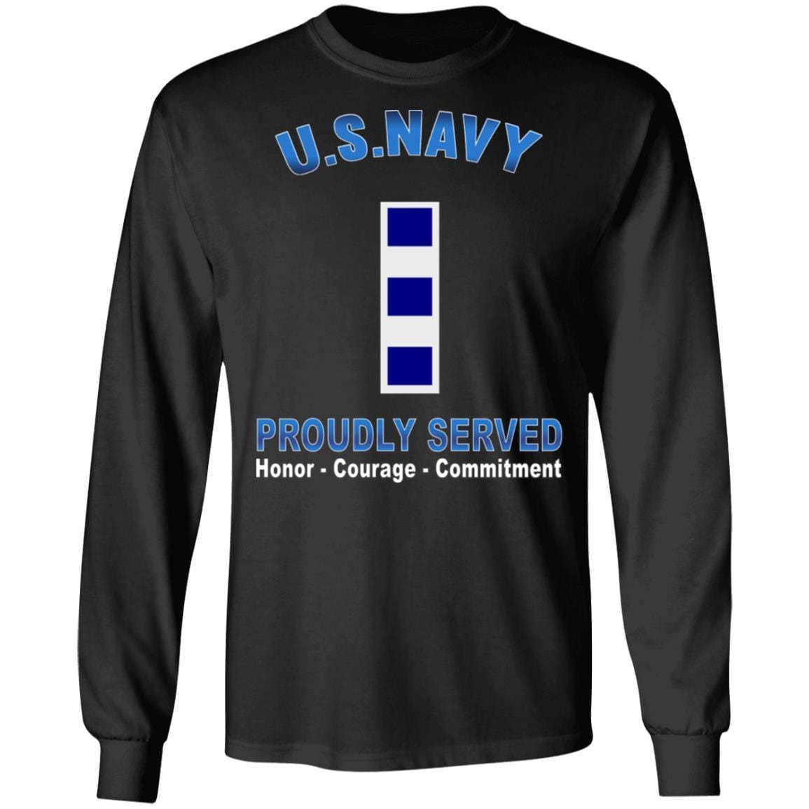 US Navy W-4 Chief Warrant Officer 4 W4 CW4 Warrant Officer Proudly Served T-Shirt On Front-Apparel-Veterans Nation