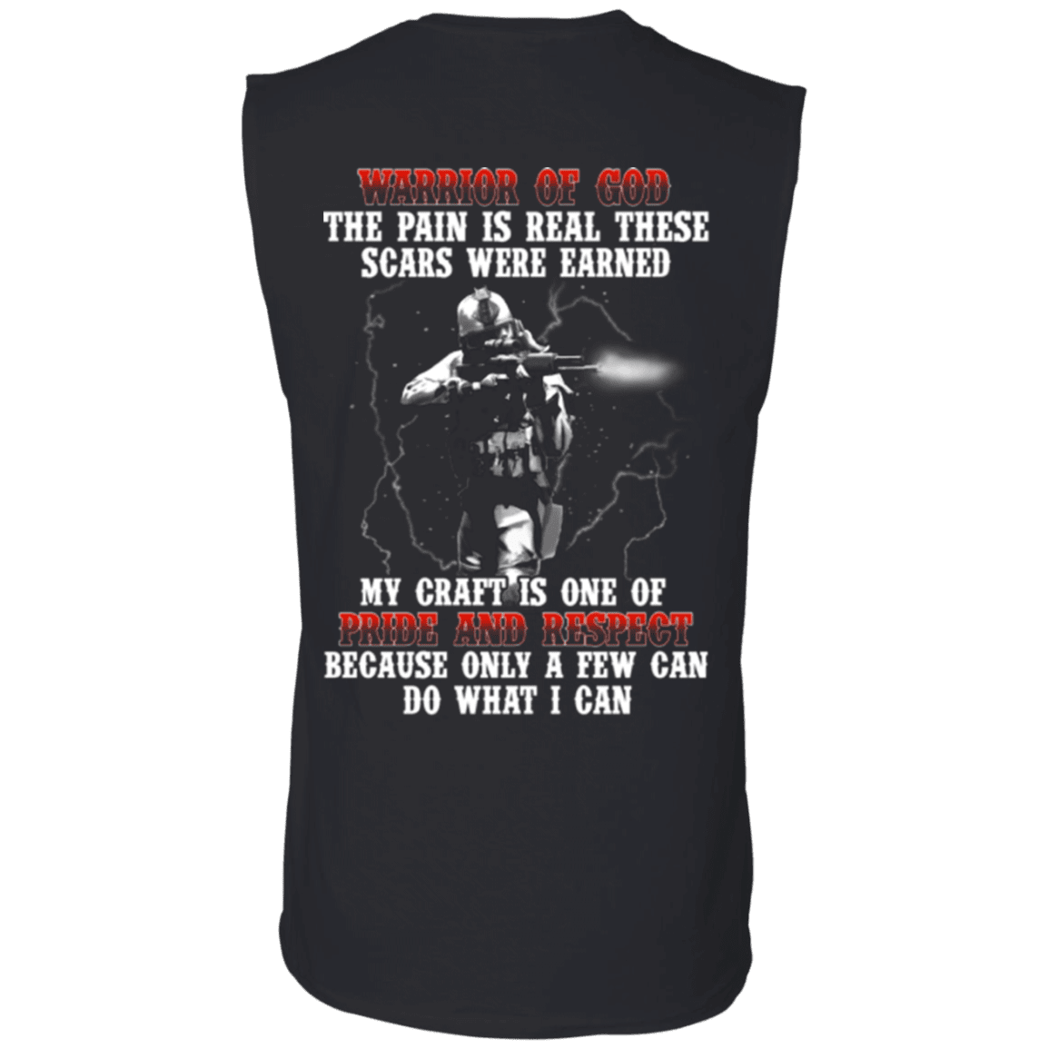 Military T-Shirt "Veteran - Warrior Of God"-TShirt-General-Veterans Nation