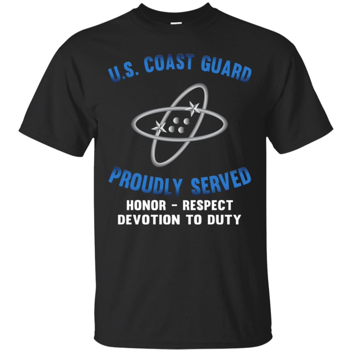 US Coast Guard Electronics Technician ET Logo Proudly Served T-Shirt For Men On Front-TShirt-USCG-Veterans Nation