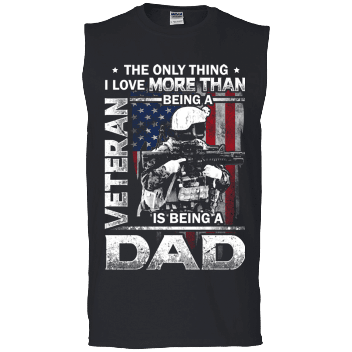 Military T-Shirt "Father's Day - I Love Being A Dad Veteran - Men" Front-TShirt-General-Veterans Nation