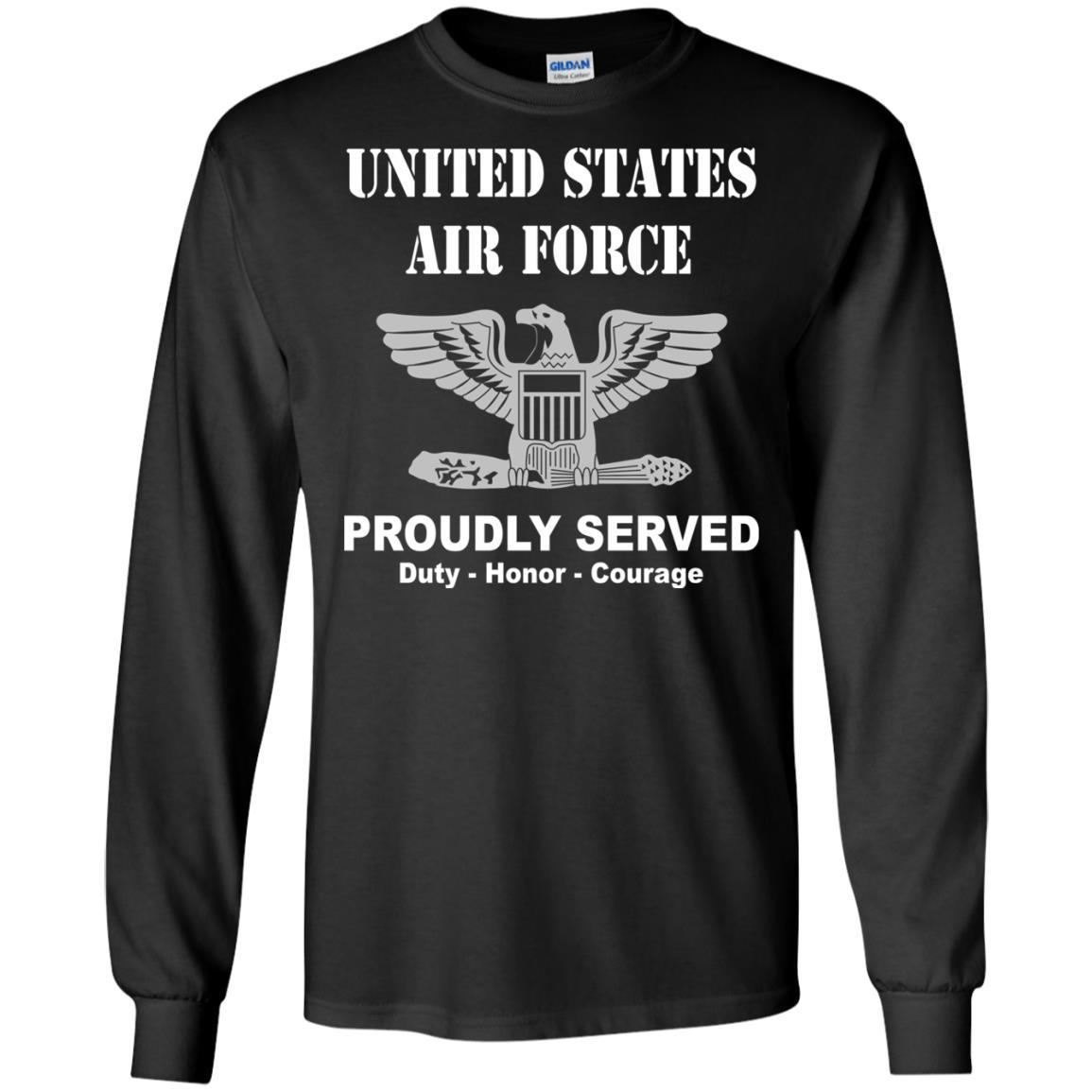 US Air Force O-6 Colonel Col O6 Field Officer Ranks Men Front T Shirt For Air Force-TShirt-USAF-Veterans Nation