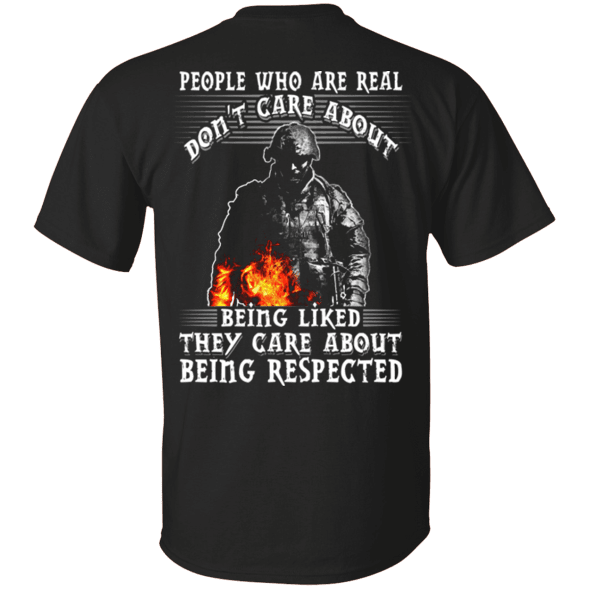 Military T-Shirt "Veteran - They Care About Being Respected"-TShirt-General-Veterans Nation