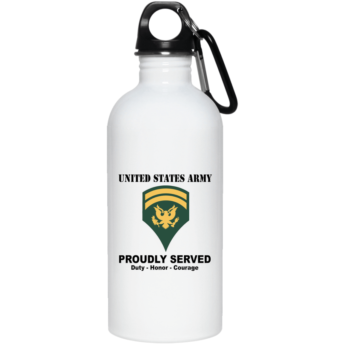 US Army E-6 SPC E6 Specialist Ranks White Coffee Mug - Stainless Travel Mug-Mug-Army-Ranks-Veterans Nation