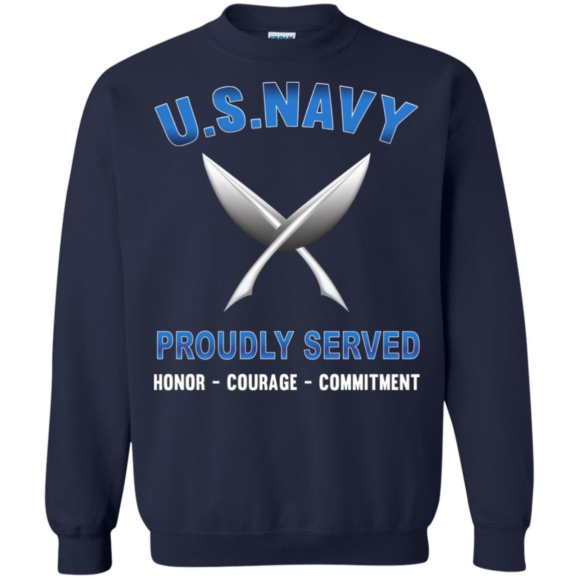 U.S Navy Yeoman Navy YN - Proudly Served T-Shirt For Men On Front-TShirt-Navy-Veterans Nation