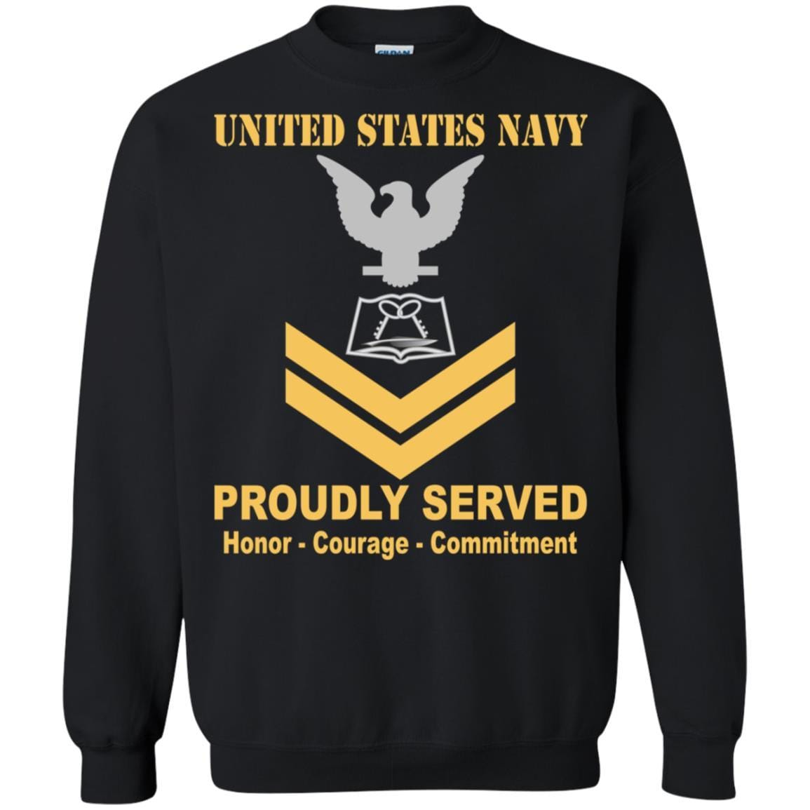 Navy Culinary Specialist Navy CS E-5 Rating Badges Proudly Served T-Shirt For Men On Front-TShirt-Navy-Veterans Nation