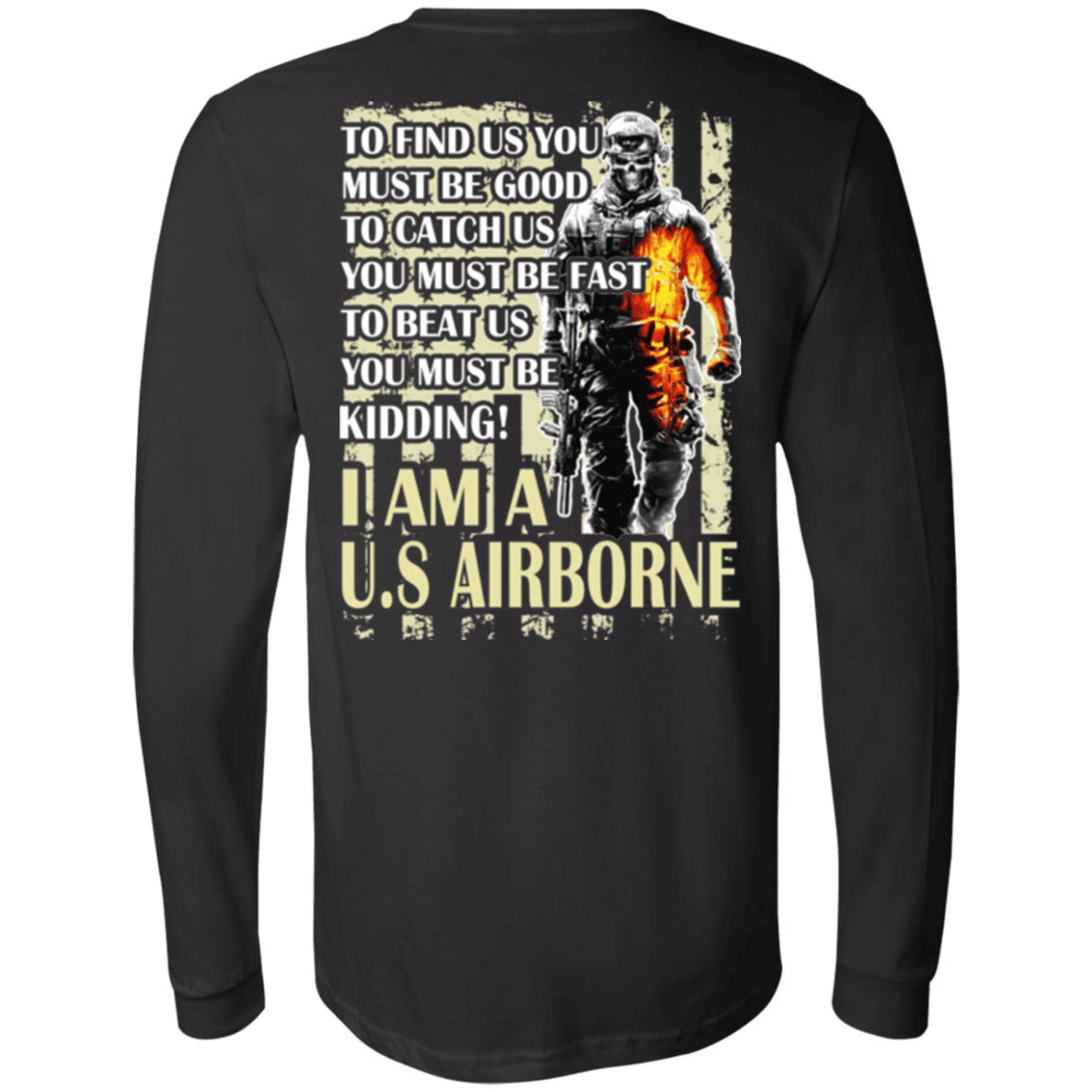 Military T-Shirt "I AM A US Airborne"-TShirt-General-Veterans Nation