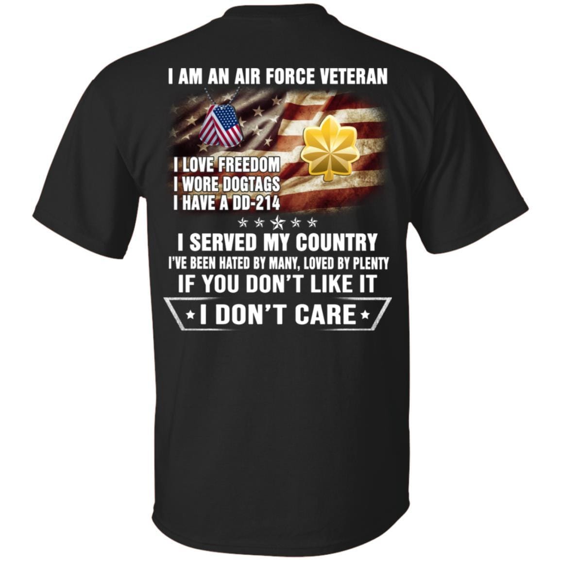 I Am An Air Force O-4 Major Maj O4 Field Officer Ranks Veteran T-Shirt On Back-TShirt-USAF-Veterans Nation