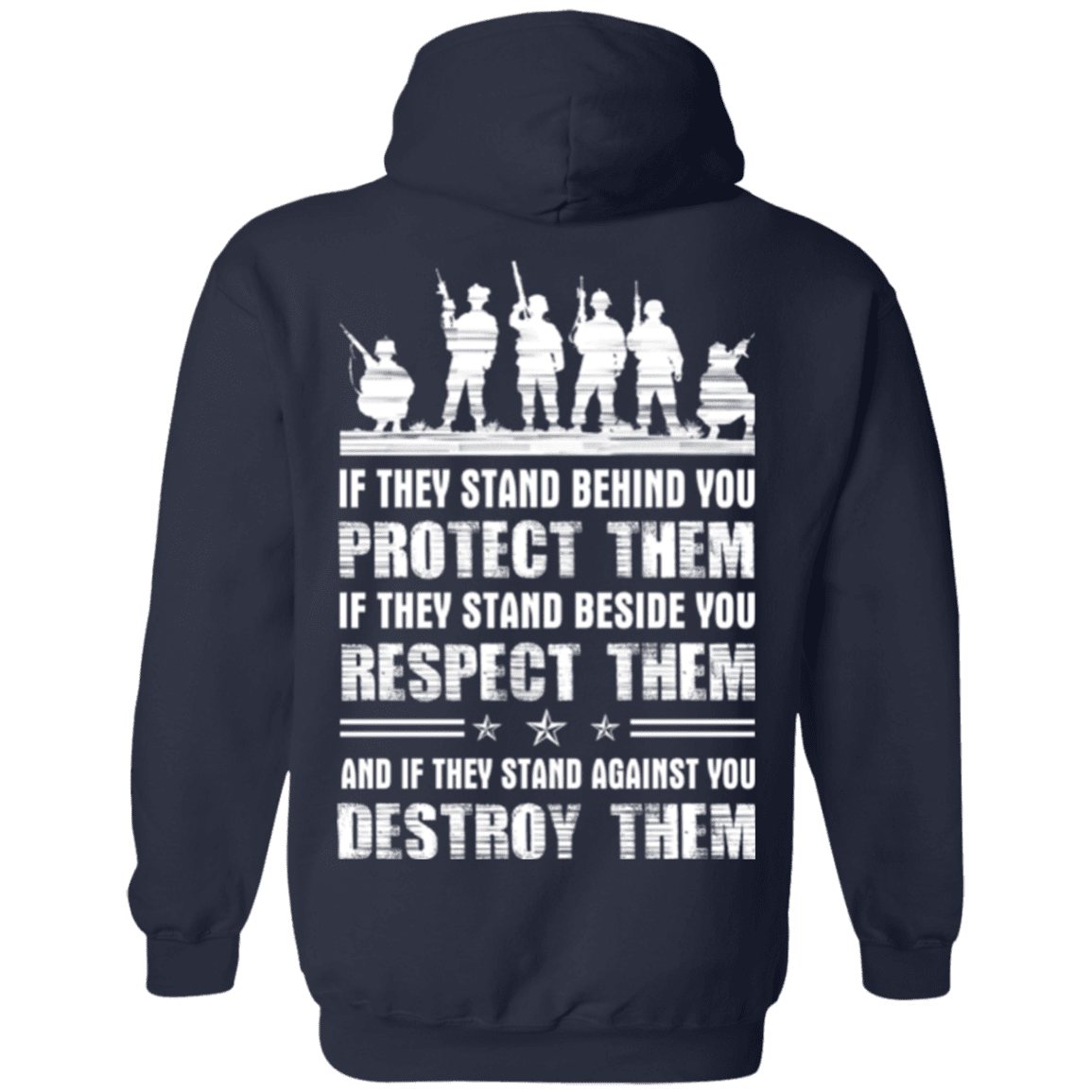 Military T-Shirt "Protect Them - Respect Them - Destroy Them Veteran"-TShirt-General-Veterans Nation