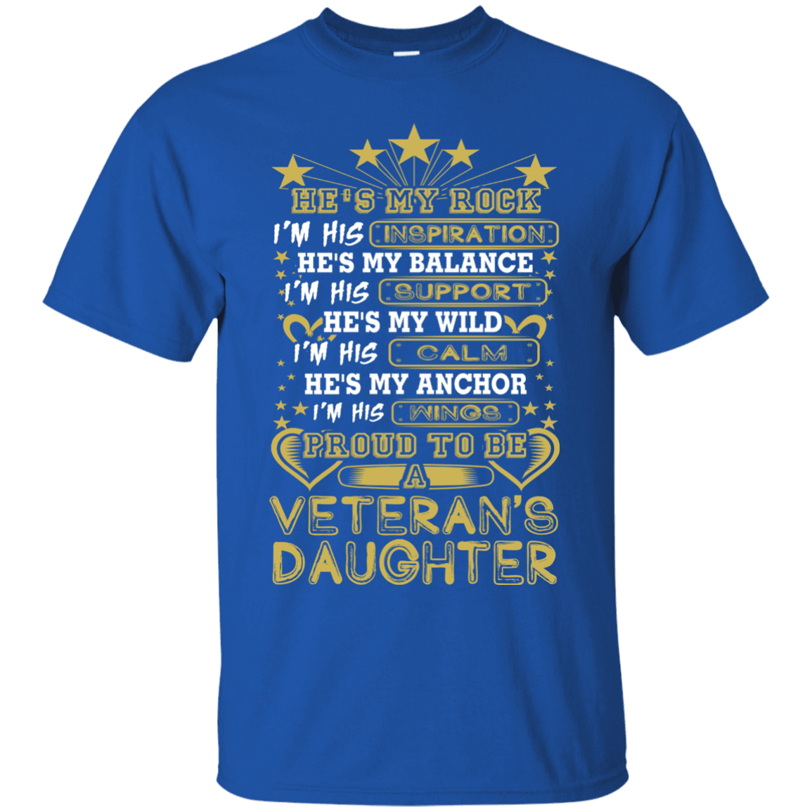 Military T-Shirt "Proud To Be A Veteran's Daughter"-TShirt-General-Veterans Nation