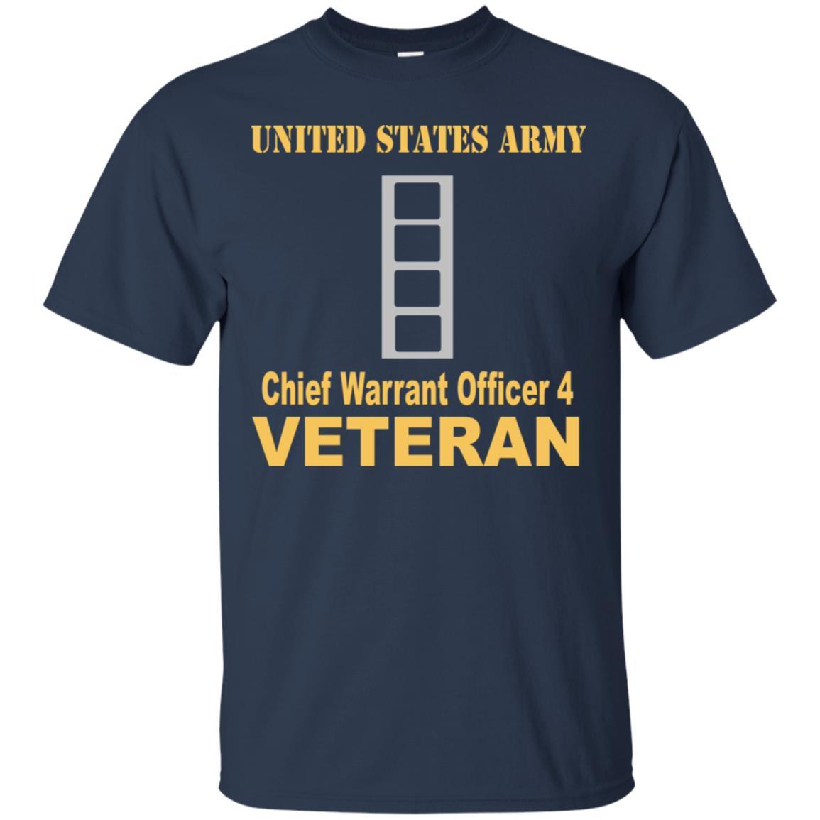 US Army W-4 Chief Warrant Officer 4 W4 CW4 Warrant Officer Veteran Men T Shirt On Front-TShirt-Army-Veterans Nation