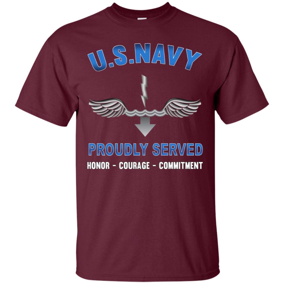 Navy Antisubmarine Warfare Technician Navy AX - Proudly Served T-Shirt For Men On Front-TShirt-Navy-Veterans Nation