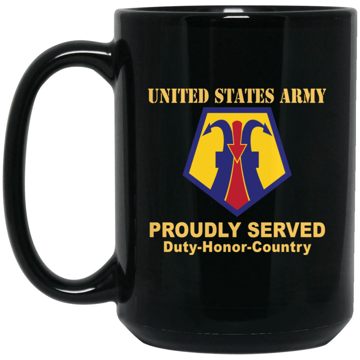 US ARMY 7TH CIVIL SUPPORT COMMAND- 11 oz - 15 oz Black Mug-Mug-Army-CSIB-Veterans Nation