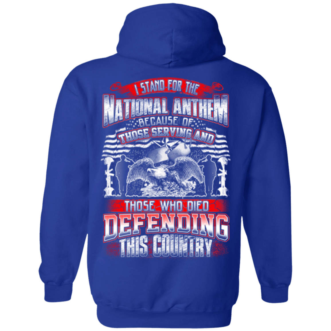 Military T-Shirt "Veteran - Stand For The National Anthem Who Defending Country"-TShirt-General-Veterans Nation