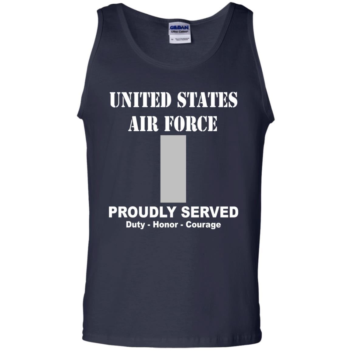 US Air Force O-2 First Lieutenant 1st L O2 Commissioned Officer Ranks Men Front T Shirt For Air Force-TShirt-USAF-Veterans Nation