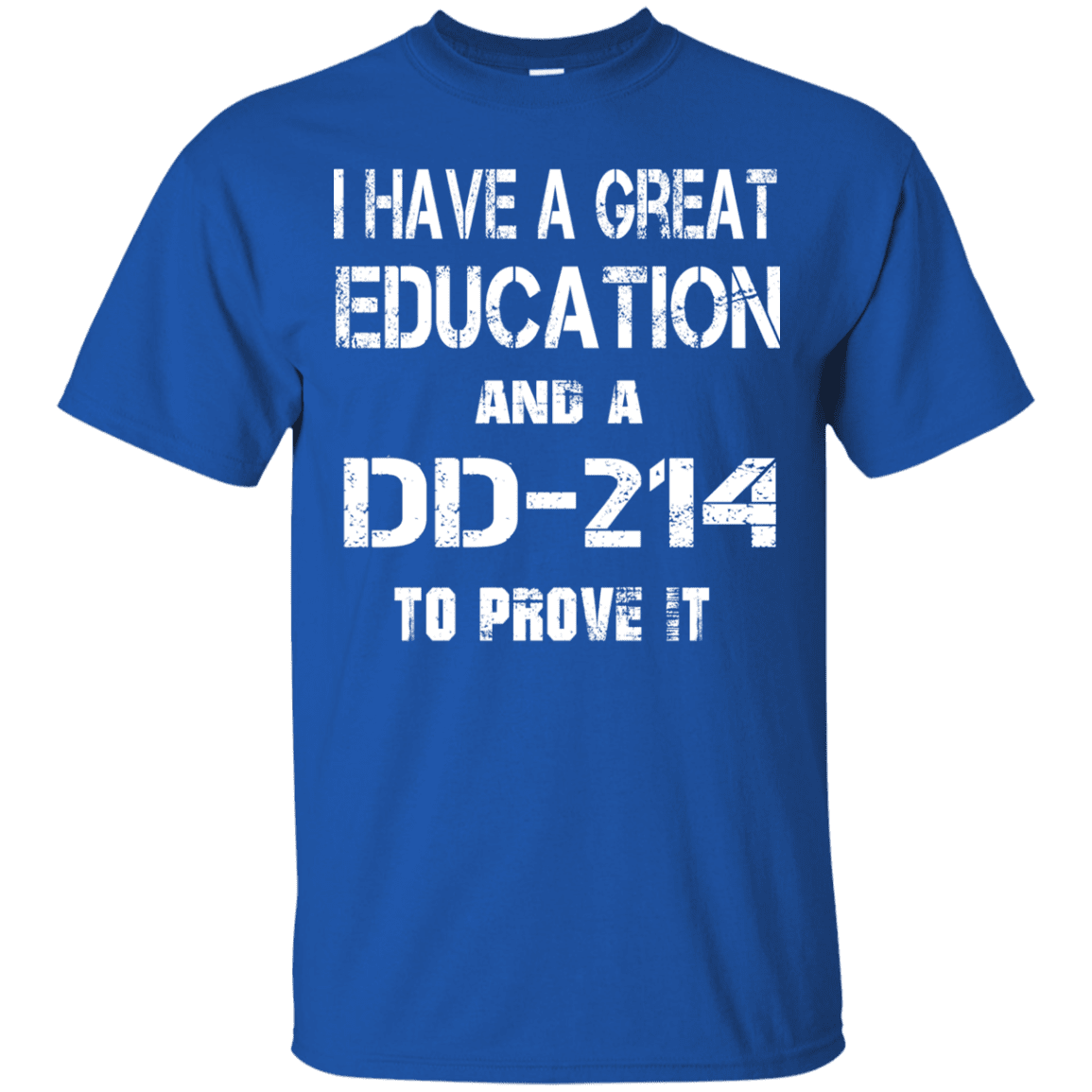 Military T-Shirt "Veteran - Education-DD214 - Women" Front-TShirt-General-Veterans Nation