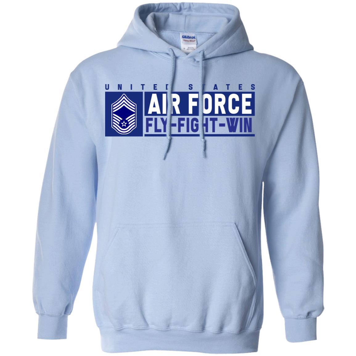 US Air Force E-9 Chief Master Sergeant Fly - Fight - Win Long Sleeve - Pullover Hoodie-TShirt-USAF-Veterans Nation