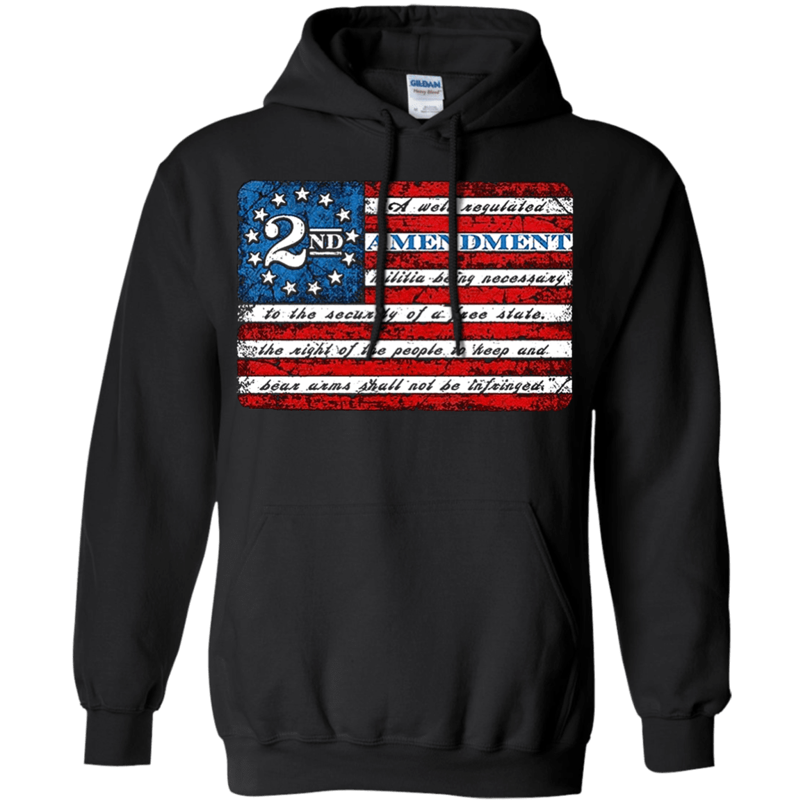 Military T-Shirt "2nd Amendment Flag"-TShirt-General-Veterans Nation